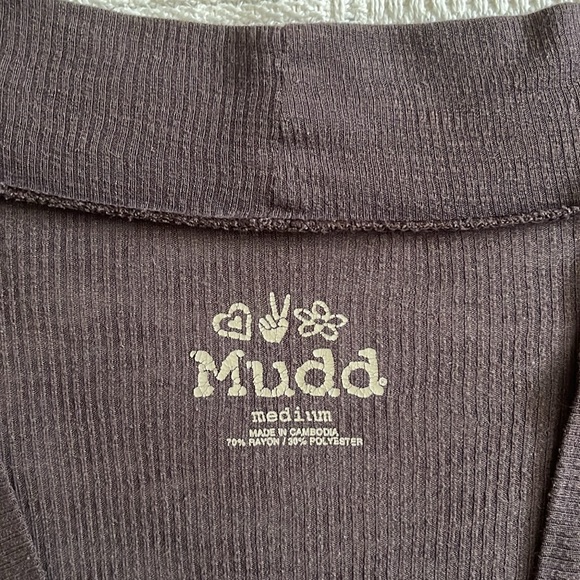 Mudd 90’s Chocolate Brown Ribbed Open Wrap Cardigan Sweater, Size Medium, Soft - Picture 7 of 11